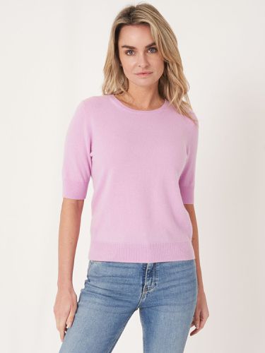 Basic short sleeve organic cashmere sweater - REPEAT cashmere - Modalova