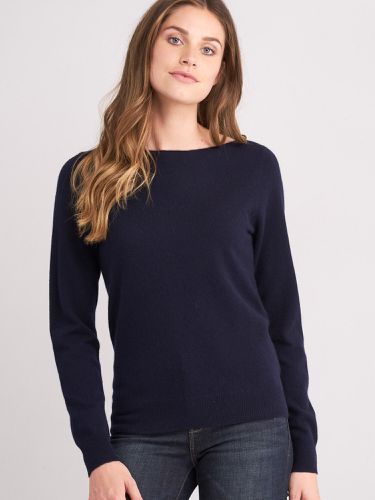 Basic organic cashmere boat neck jumper - REPEAT cashmere - Modalova