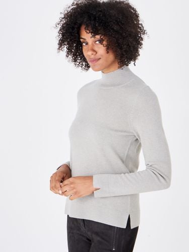 High neck organic cashmere sweater with slit sleeves - REPEAT cashmere - Modalova