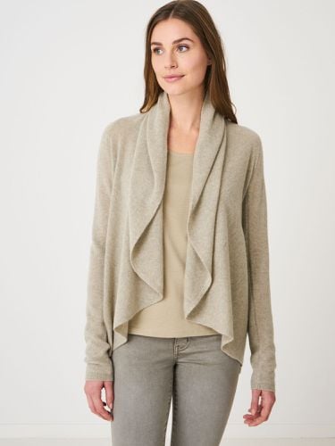 Open organic cashmere cardigan with shawl neck - REPEAT cashmere - Modalova