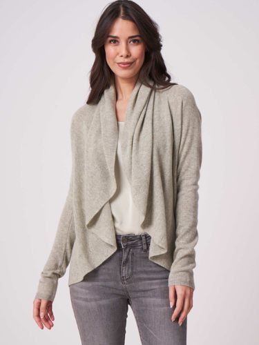 Open organic cashmere cardigan with shawl neck - REPEAT cashmere - Modalova