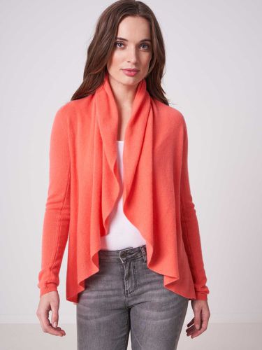 Open organic cashmere cardigan with shawl neck - REPEAT cashmere - Modalova