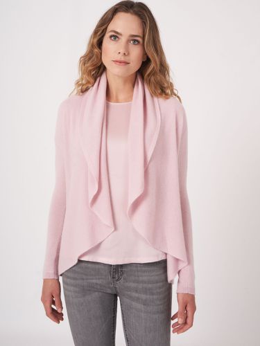 Open organic cashmere cardigan with shawl neck - REPEAT cashmere - Modalova