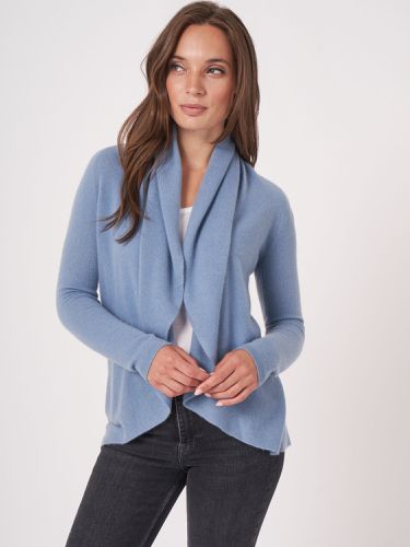 Open organic cashmere cardigan with shawl neck - REPEAT cashmere - Modalova