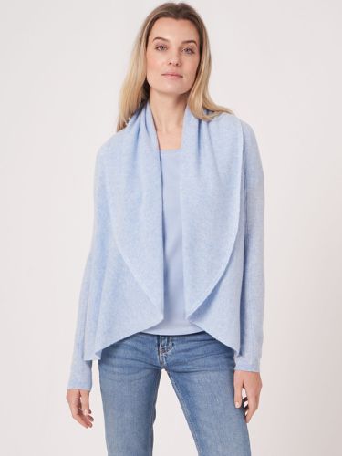 Open organic cashmere cardigan with shawl neck - REPEAT cashmere - Modalova