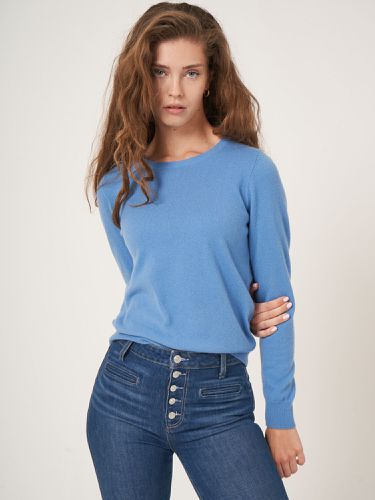 Basic organic cashmere sweater with round neckline - REPEAT cashmere - Modalova