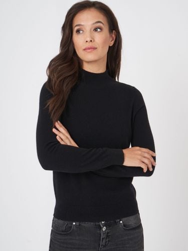 Organic cashmere sweater with ribbed stand collar - REPEAT cashmere - Modalova