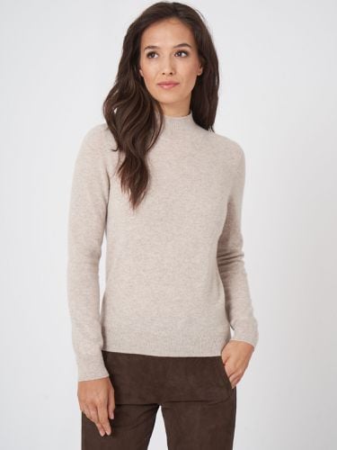 Organic cashmere sweater with ribbed stand collar - REPEAT cashmere - Modalova