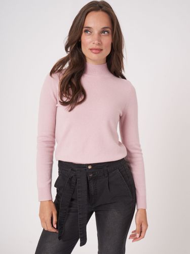 Organic cashmere sweater with ribbed stand collar - REPEAT cashmere - Modalova