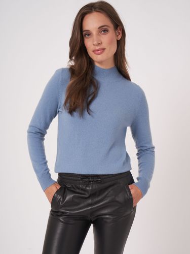 Organic cashmere sweater with ribbed stand collar - REPEAT cashmere - Modalova