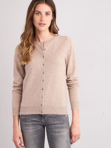 Basic cashmere cardigan with round neck - REPEAT cashmere - Modalova