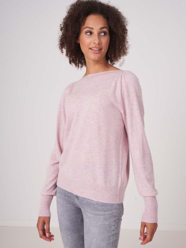 Organic cashmere sweater with ribbed boat neckline - REPEAT cashmere - Modalova