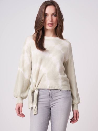 Tie hem organic cashmere sweater with tie dye print - REPEAT cashmere - Modalova