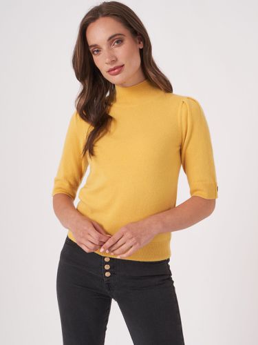 Cropped short sleeve cashmere sweater - REPEAT cashmere - Modalova
