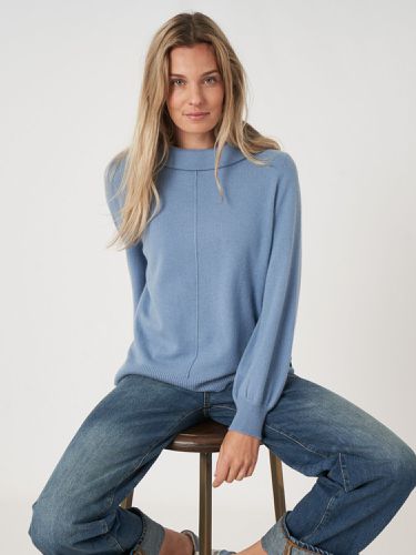 Cashmere sweater with Audrey Hepburn style boat neck collar - REPEAT cashmere - Modalova
