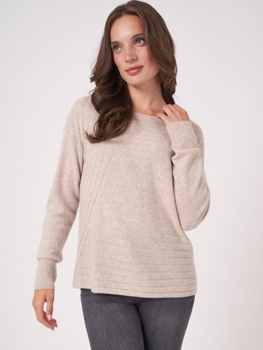Cashmere sweater with diagonal knit - REPEAT cashmere - Modalova