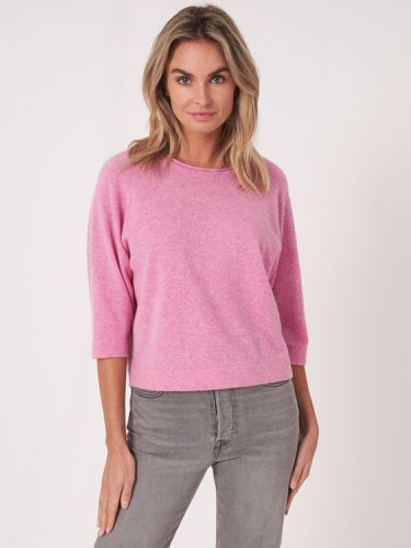 Organic cashmere sweater with 3/4 raglan sleeves - REPEAT cashmere - Modalova