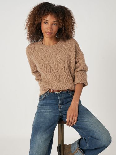 Chunky cashmere cable knit sweater - REPEAT cashmere - Modalova