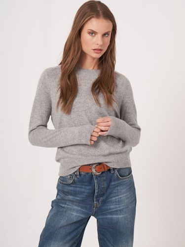 Round neck raglan sleeve cashmere sweater - REPEAT cashmere - Modalova