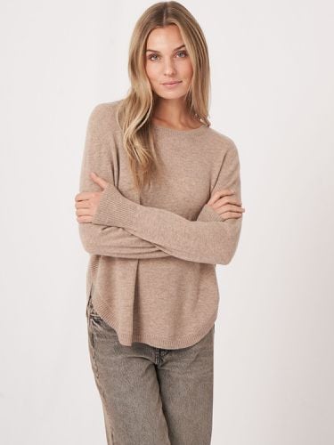 Round hem cashmere sweater with boatneck - REPEAT cashmere - Modalova