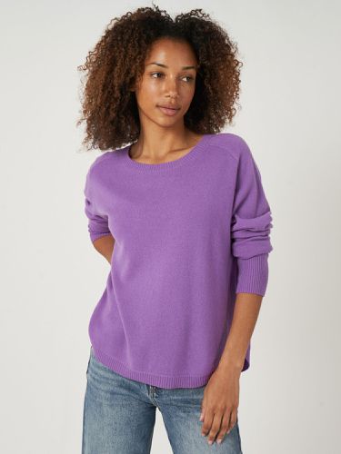 Round hem cashmere sweater with boatneck - REPEAT cashmere - Modalova