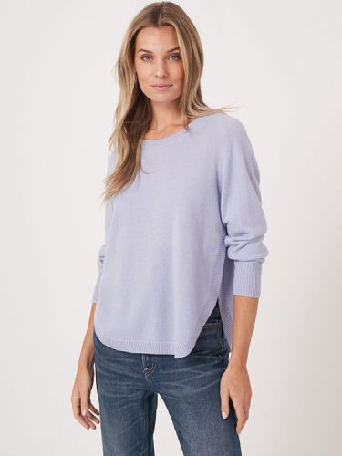 Round hem cashmere sweater with boatneck - REPEAT cashmere - Modalova