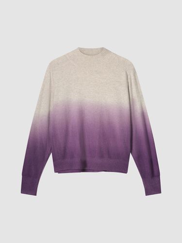 Dip dye cashmere sweater with stand collar - REPEAT cashmere - Modalova