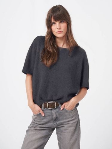 Short sleeve brushed cashmere sweater - REPEAT cashmere - Modalova