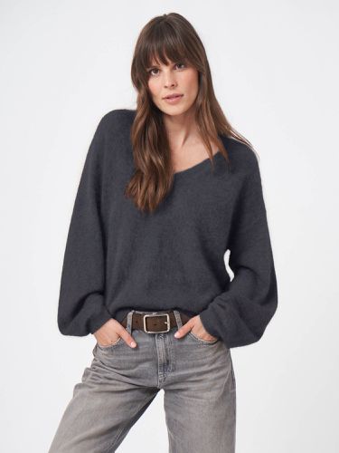 Long puff sleeve brushed cashmere pullover - REPEAT cashmere - Modalova