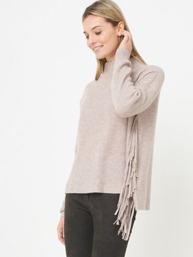 Cashmere blend rib knit sweater with long fringes - REPEAT cashmere - Modalova