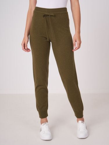 Knitted jogging cashmere blend lounge pants - REPEAT cashmere - Modalova