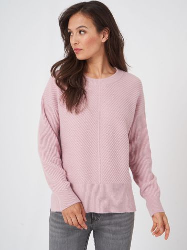Oversized diagonal rib knit sweater - REPEAT cashmere - Modalova