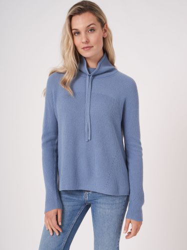 A-line knitted pullover with stand-up collar - REPEAT cashmere - Modalova