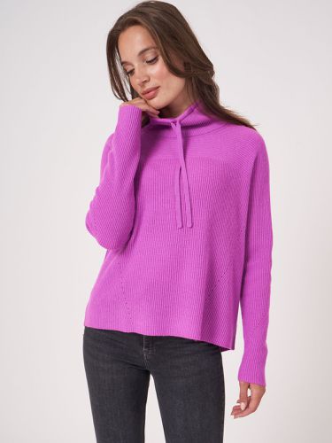 A-line knitted pullover with stand-up collar - REPEAT cashmere - Modalova