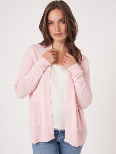 Open front cashmere silk blend cardigan with pockets - REPEAT cashmere - Modalova