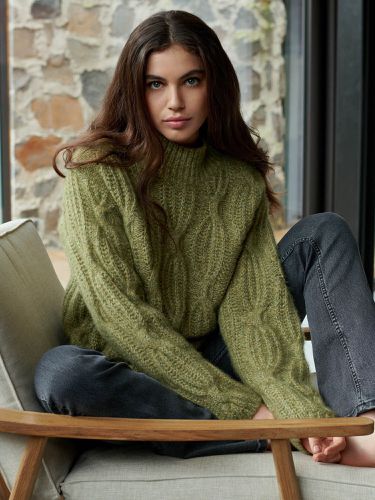 Luxurious silk cashmere blend cable knit sweater - REPEAT cashmere - Modalova