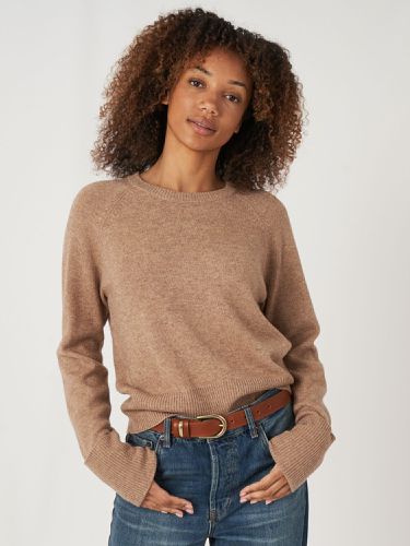 Cashmere blend raglan sweater with rolled up sleeve - REPEAT cashmere - Modalova