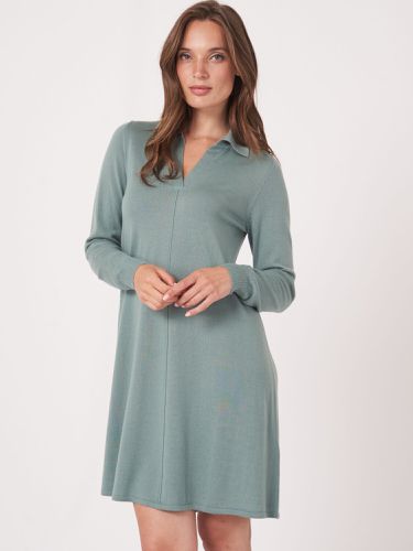 Merino wool dress with polo neck - REPEAT cashmere - Modalova