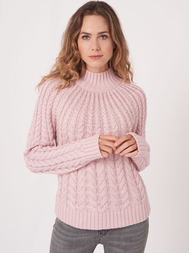 Chunky cable knit merino wool sweater - REPEAT cashmere - Modalova