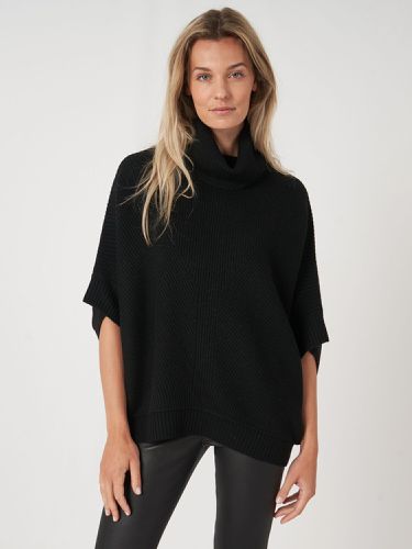 Oversized turtleneck poncho sweater - REPEAT cashmere - Modalova