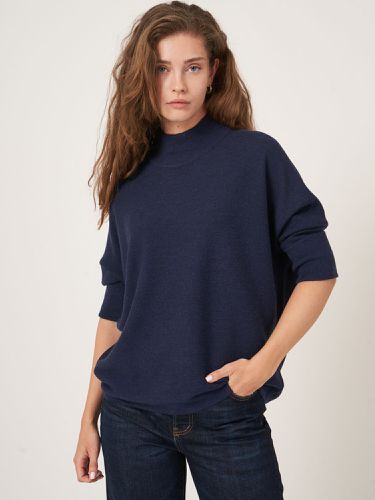 Oversized 3/4 batwing sleeve merino wool pullover - REPEAT cashmere - Modalova