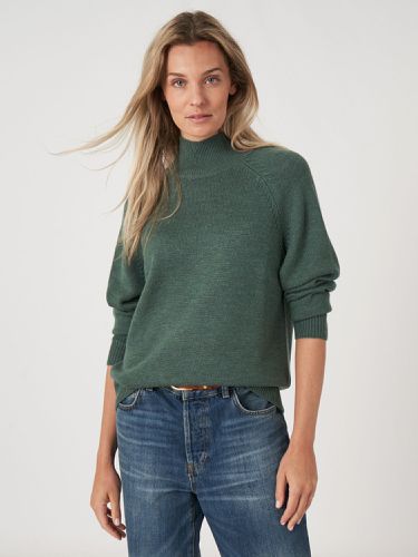 Merino wool raglan sweater with stand collar - REPEAT cashmere - Modalova