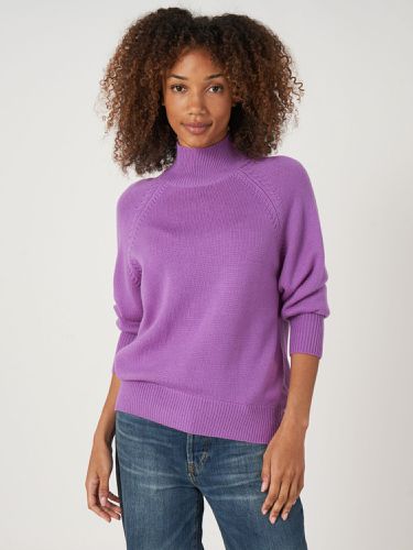Merino wool raglan sweater with stand collar - REPEAT cashmere - Modalova