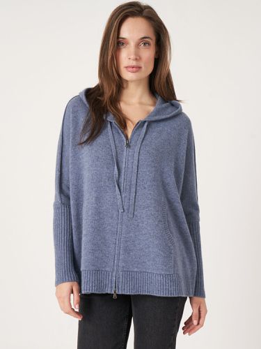 Casual knitted zip-up hoodie - REPEAT cashmere - Modalova