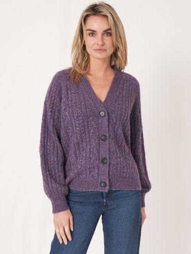 Buttoned cable knit cardigan - REPEAT cashmere - Modalova