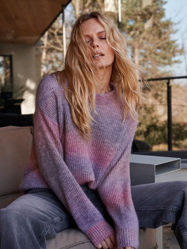 Italian wool blend space dye knit sweater - REPEAT cashmere - Modalova