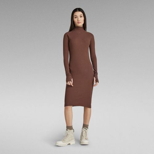 Rib Slim Dress - Brown - Women - G-Star RAW - Modalova