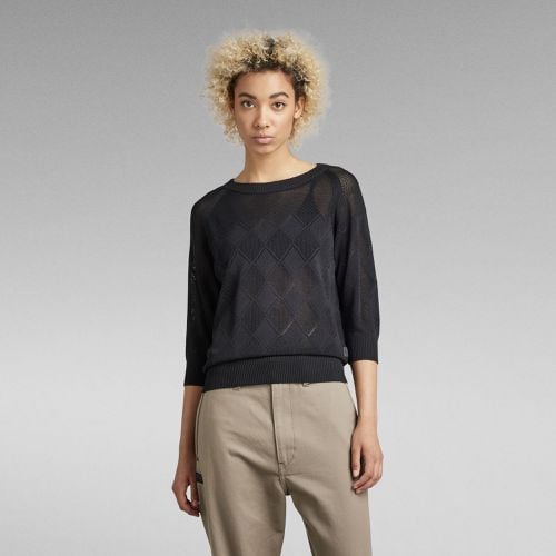 Pointelle Half Sleeve Knitted Sweater - Women - G-Star RAW - Modalova