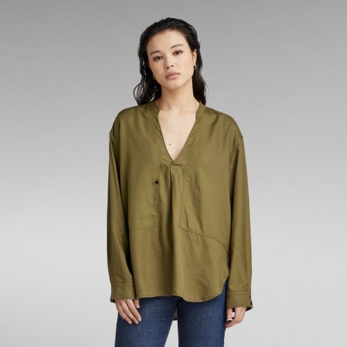 Camisa V-Neck - Verde - Mujer - G-Star RAW - Modalova