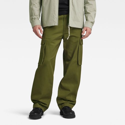 Zip Cargo Pants Regular Tapered, Dark blue